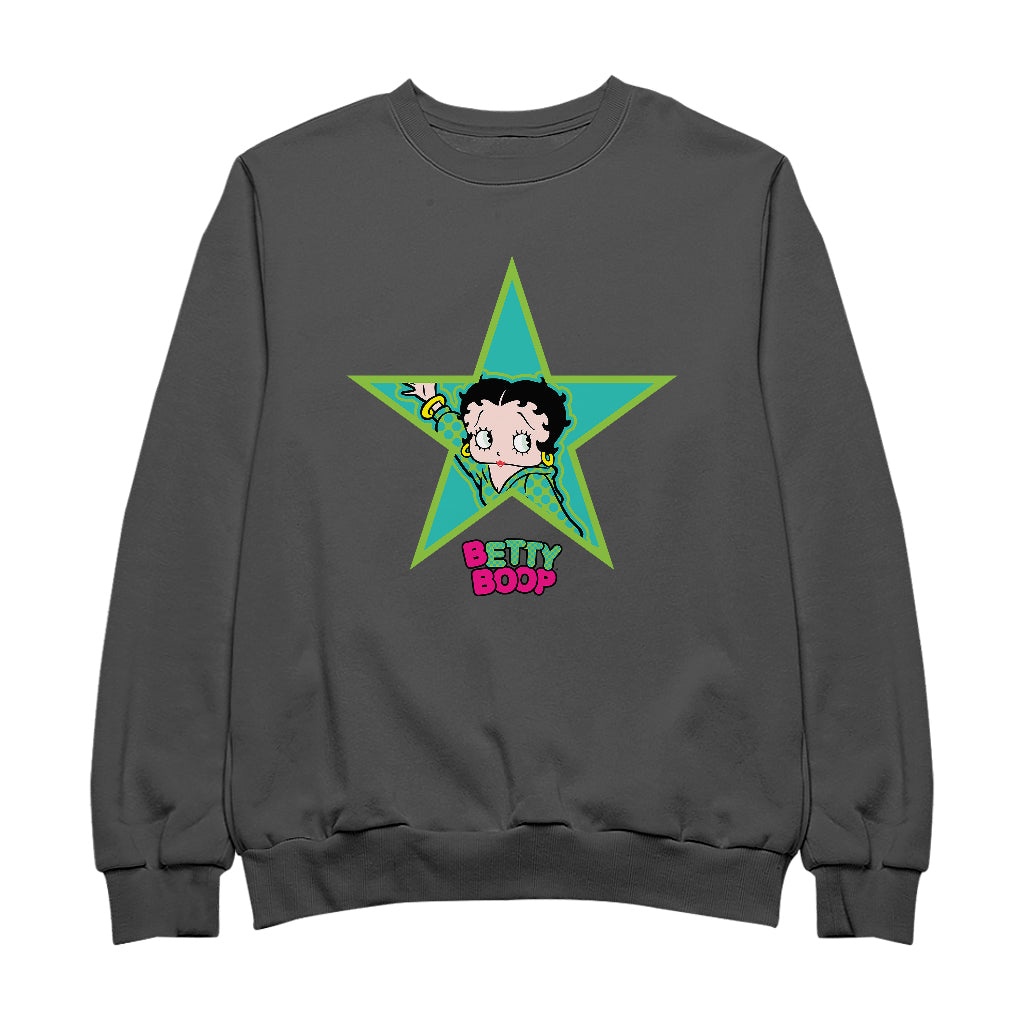 Betty Boop Big Green Star Men's Sweatshirt