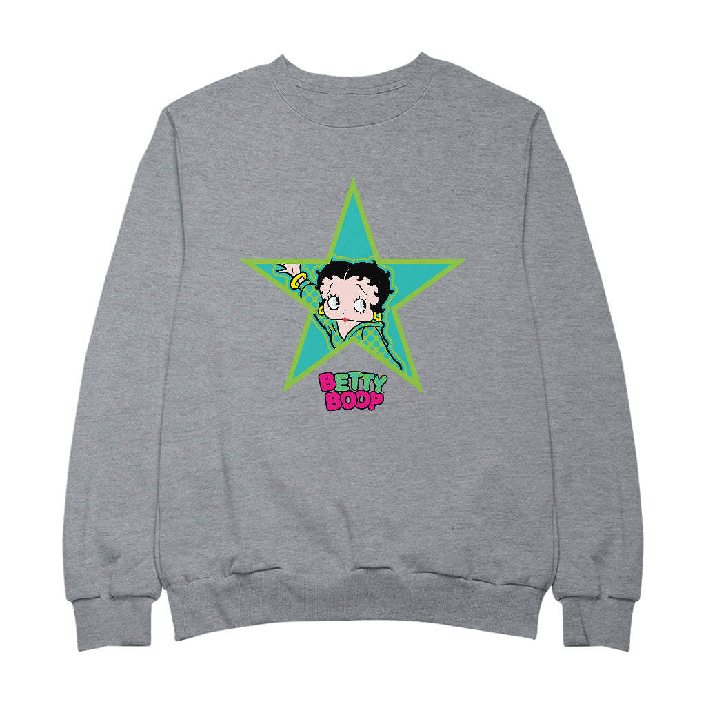Betty Boop Big Green Star Men's Sweatshirt