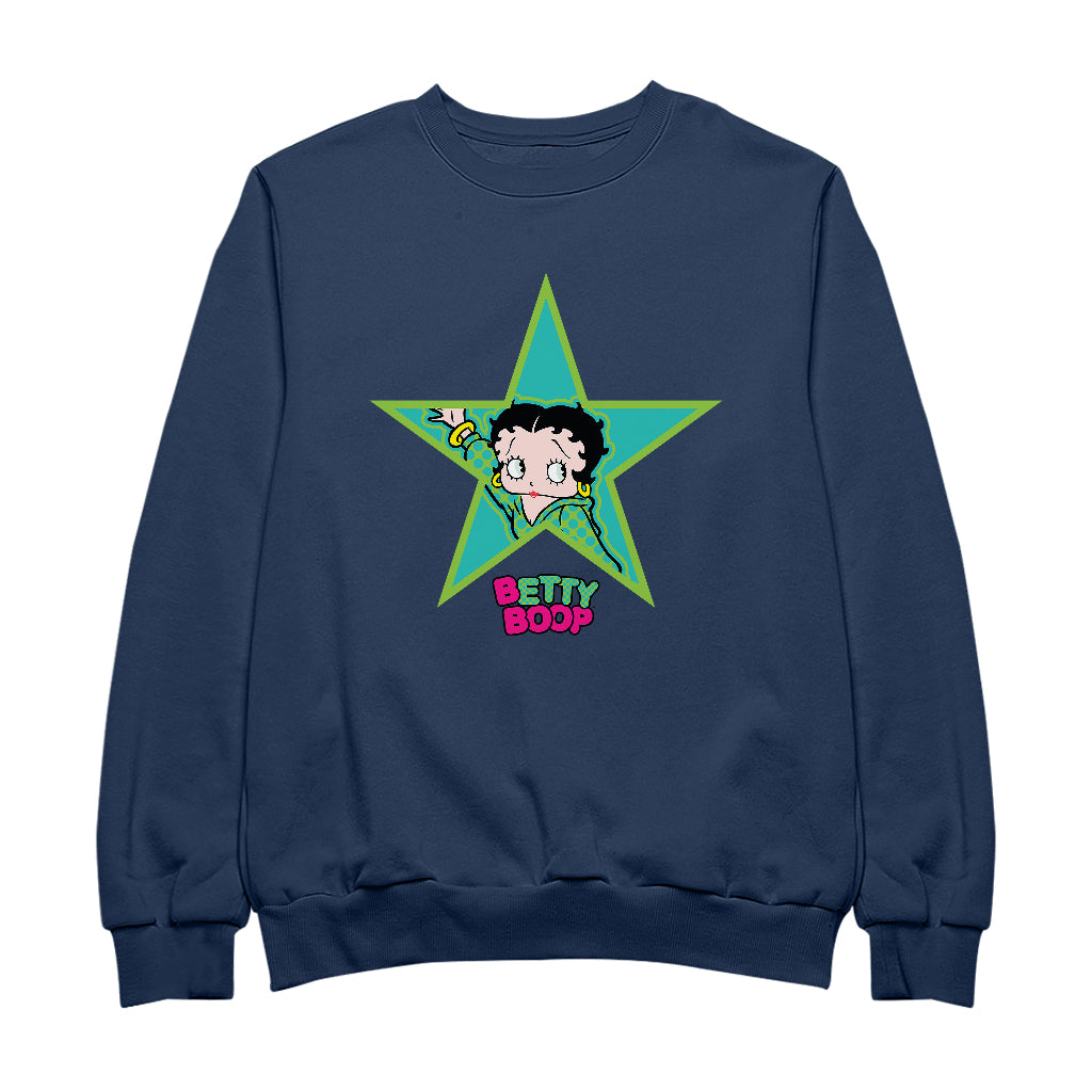 Betty Boop Big Green Star Men's Sweatshirt