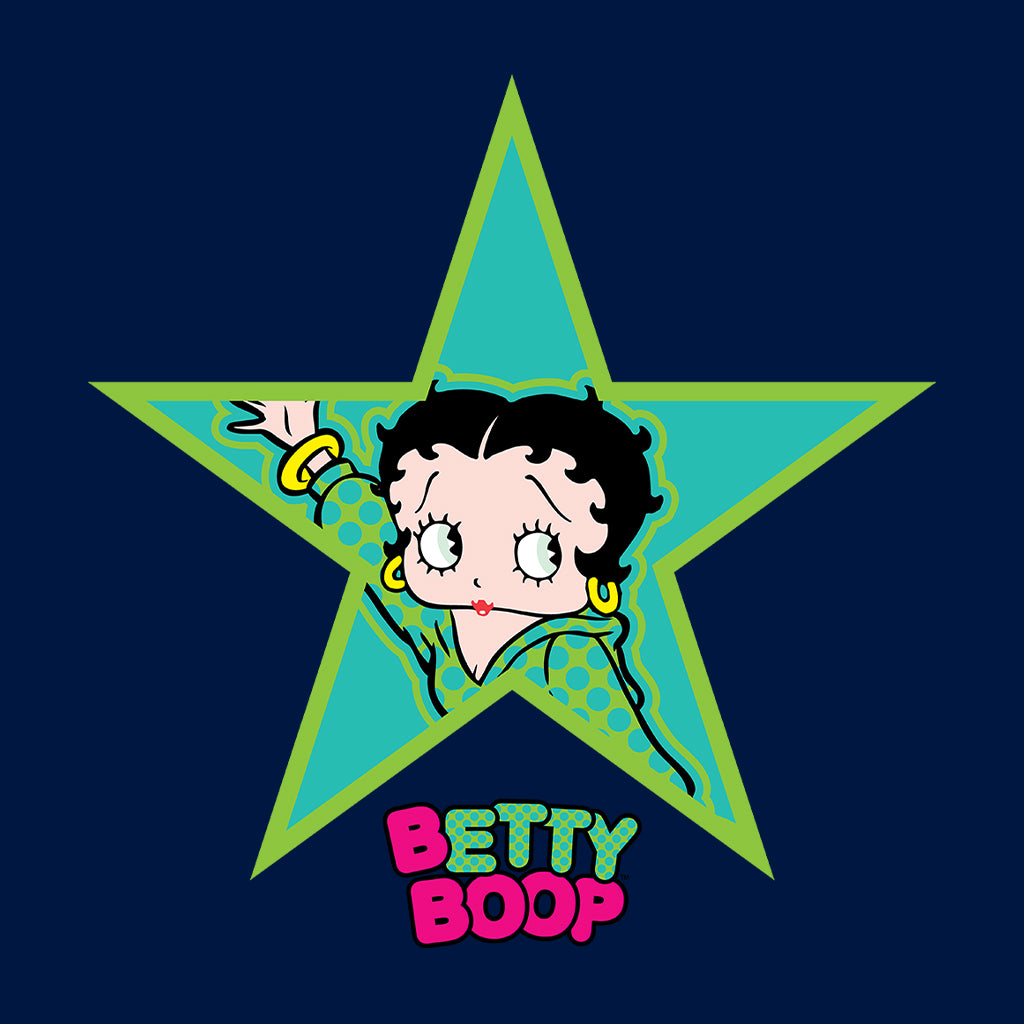 Betty Boop Big Green Star Kids Hooded Sweatshirt