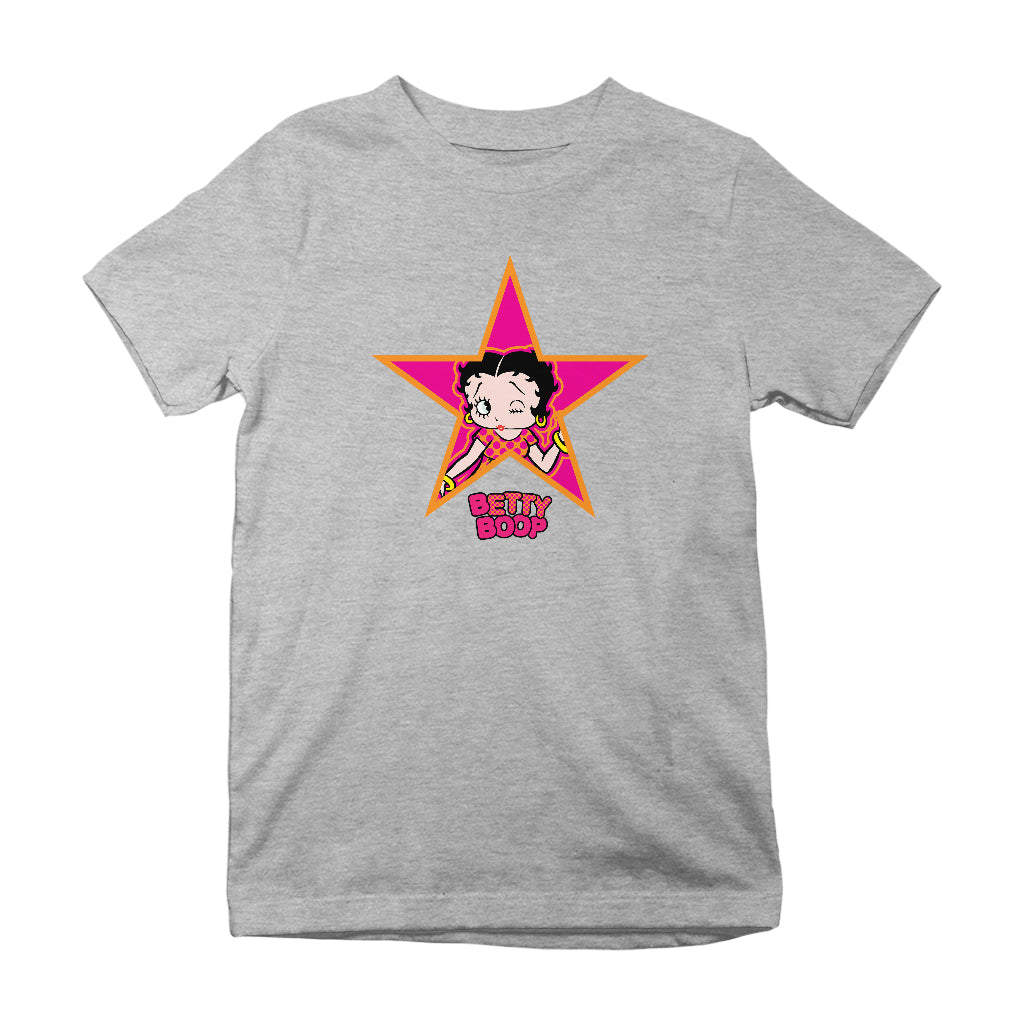 Betty Boop Pink And Orange Star Kids T-Shirt