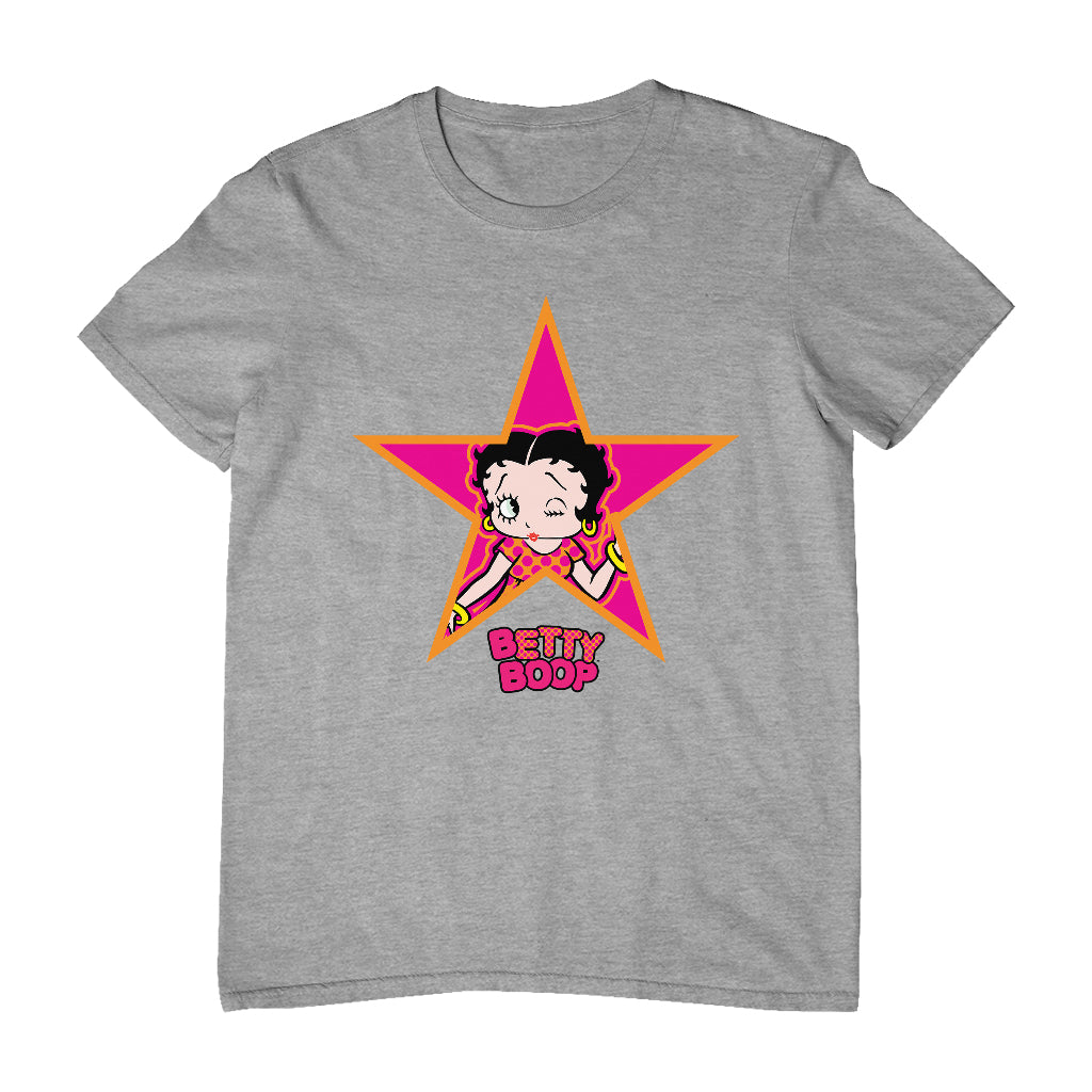 Betty Boop Pink And Orange Star Men's T-Shirt