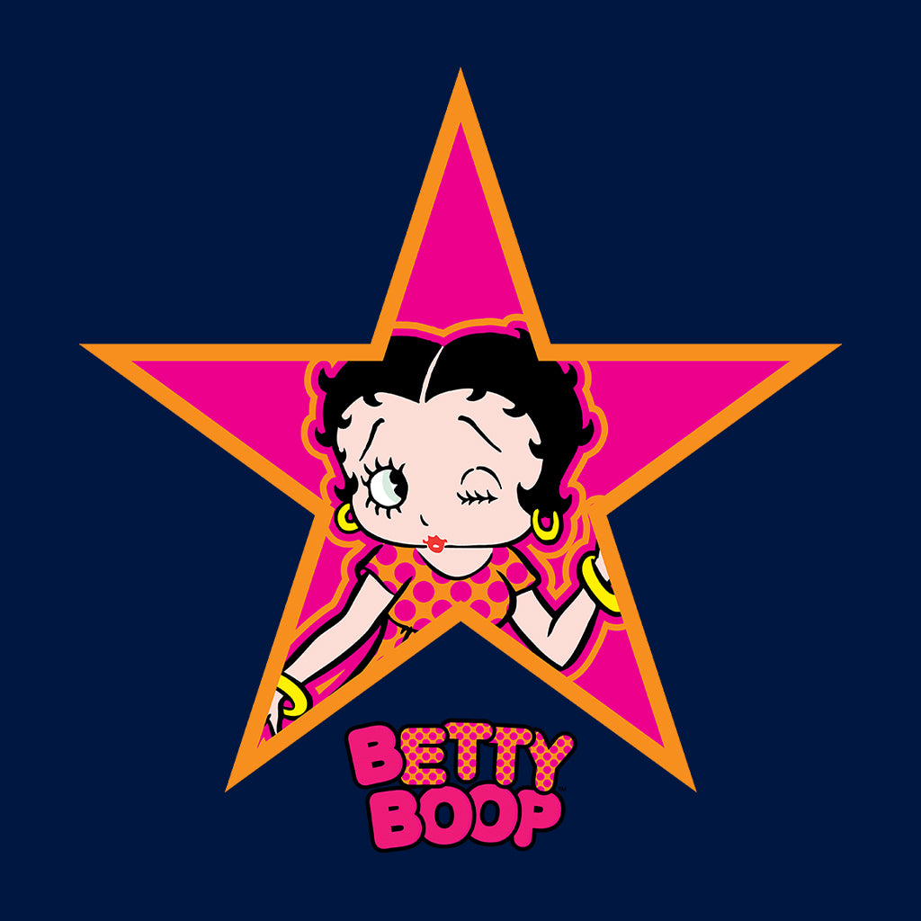 Betty Boop Pink And Orange Star Kids T-Shirt