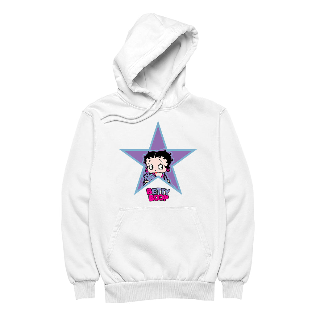 Betty Boop Purple And Blue Star Men's Hooded Sweatshirt
