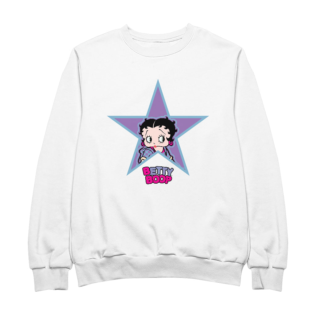 Betty Boop Purple And Blue Star Men's Sweatshirt
