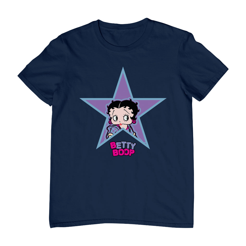 Betty Boop Purple And Blue Star Men's T-Shirt