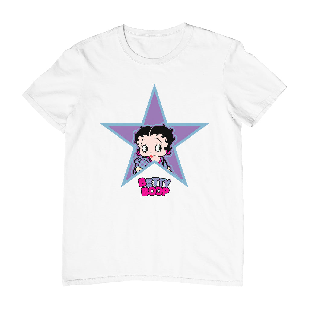Betty Boop Purple And Blue Star Men's T-Shirt