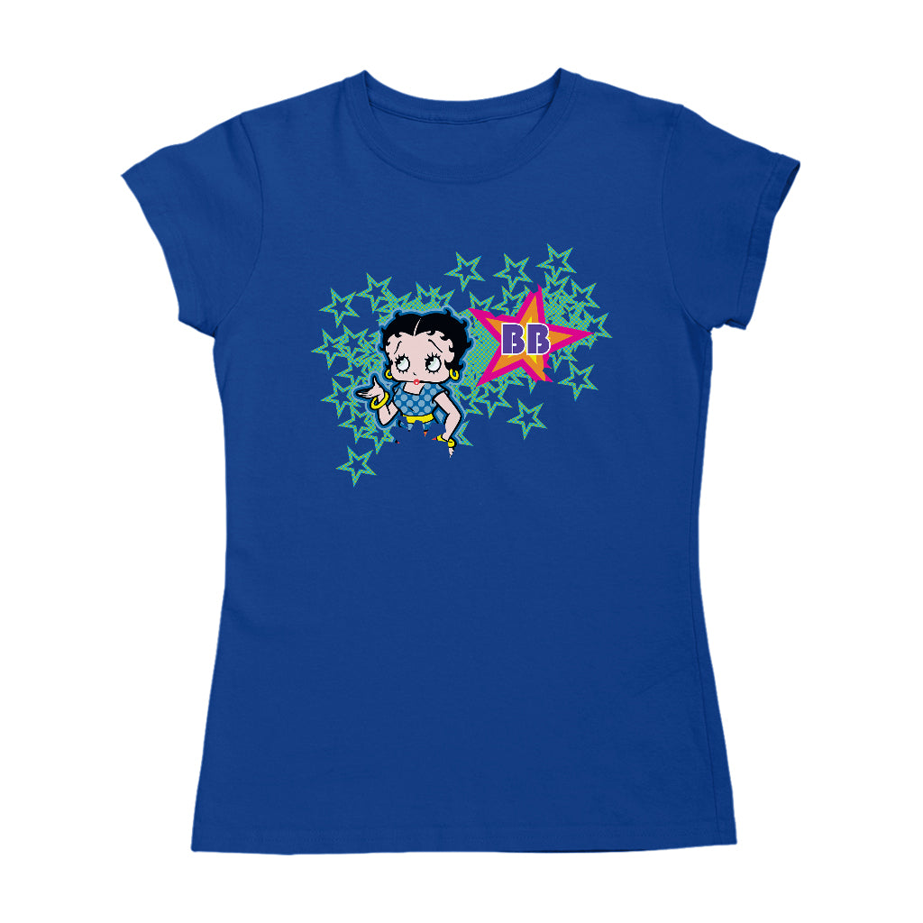 Betty Boop Green Stars With Dots Women's T-Shirt