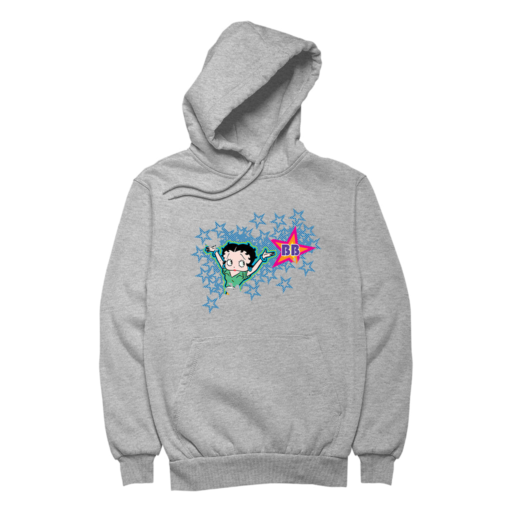 Betty Boop Dots And Blue Stars Men's Hooded Sweatshirt