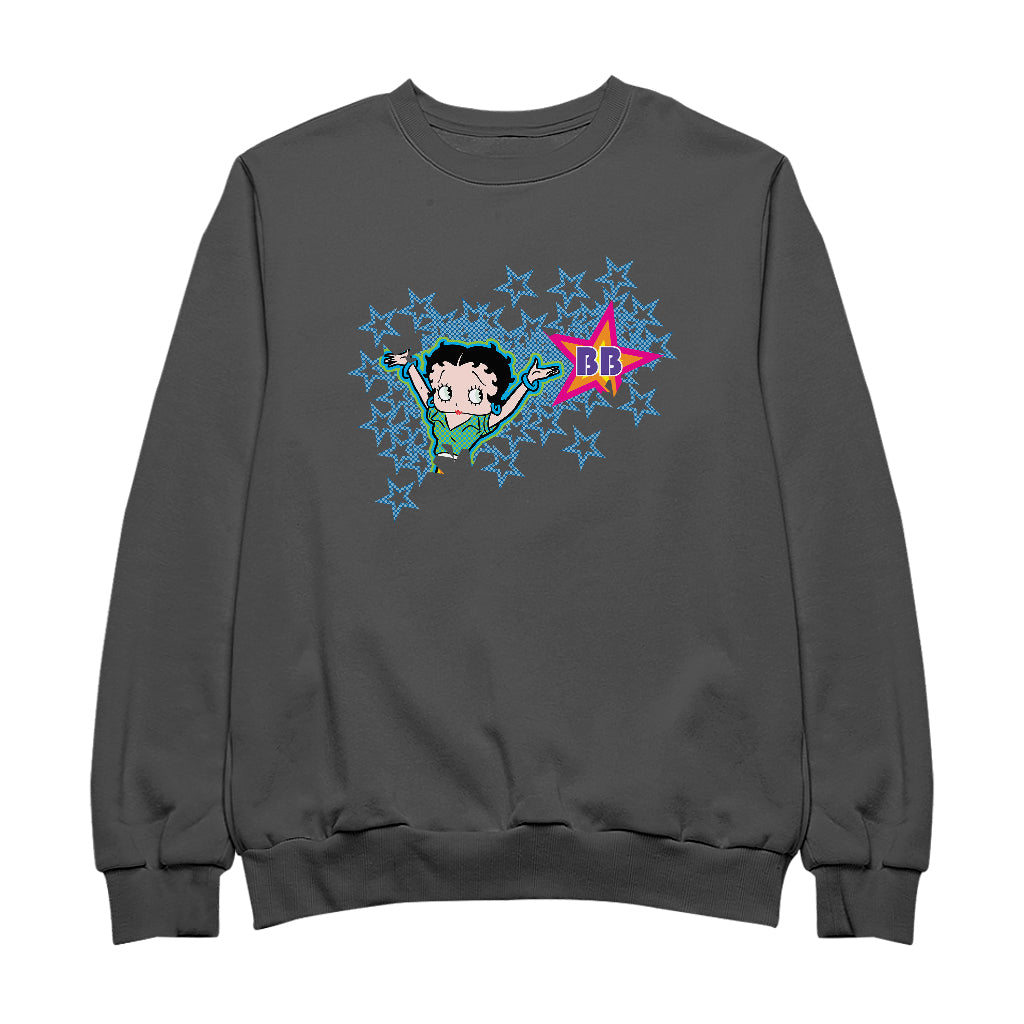 Betty Boop Dots And Blue Stars Men's Sweatshirt