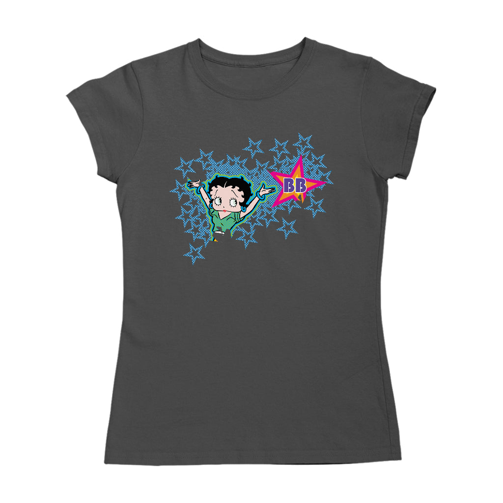 Betty Boop Dots And Blue Stars Women's T-Shirt
