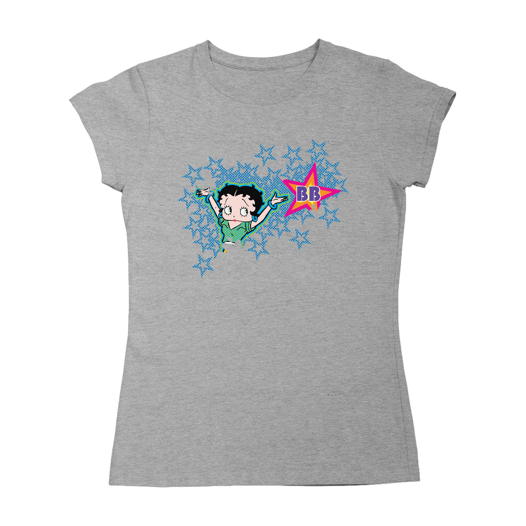 Betty Boop Dots And Blue Stars Women's T-Shirt