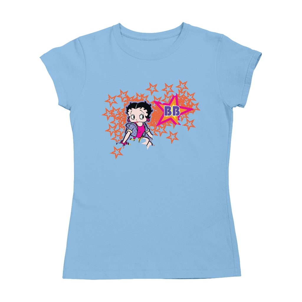 Betty Boop Dots And Orange Stars Women's T-Shirt