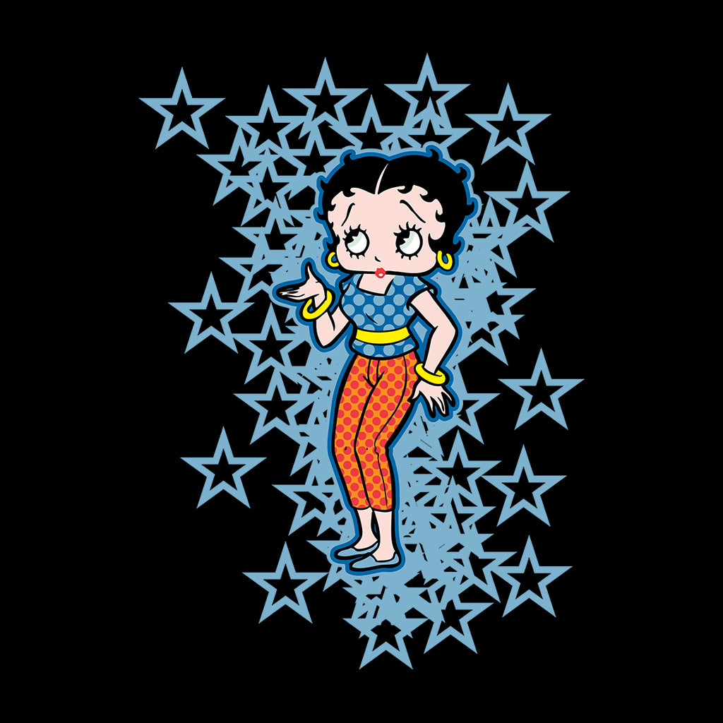 Betty Boop Small Blue Stars Kids T-Shirt