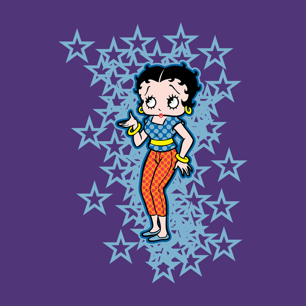 Betty Boop Small Blue Stars Kids T-Shirt