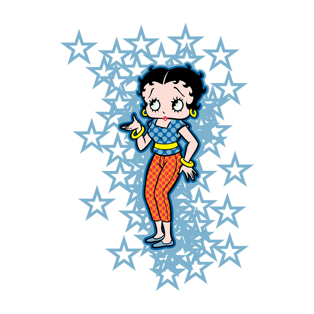 Betty Boop Small Blue Stars Kids T-Shirt