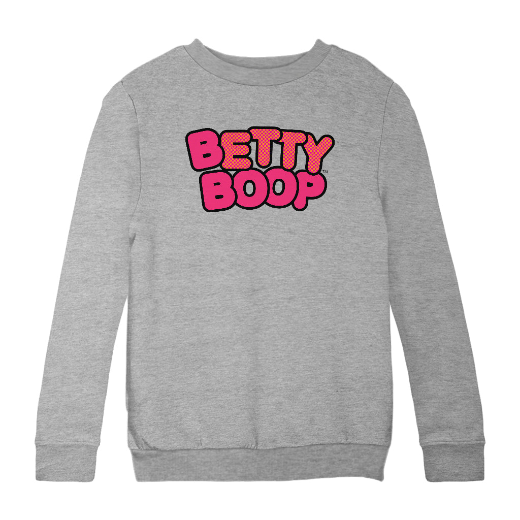 Betty Boop Retro Dotted Name Kids Sweatshirt