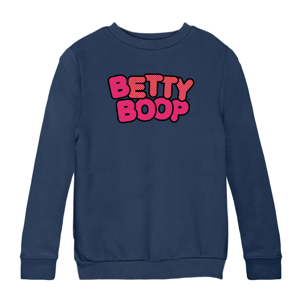 Betty Boop Retro Dotted Name Kids Sweatshirt