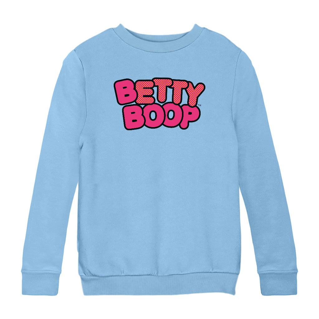 Betty Boop Retro Dotted Name Kids Sweatshirt