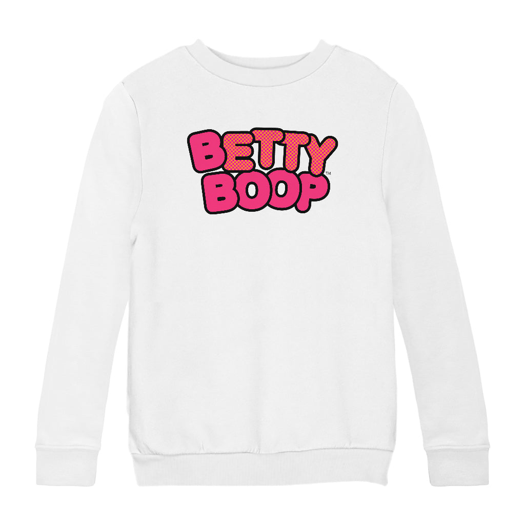 Betty Boop Retro Dotted Name Kids Sweatshirt