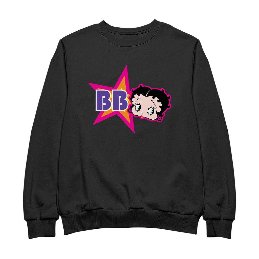 Betty Boop Hot Pink Outside Star Men's Sweatshirt