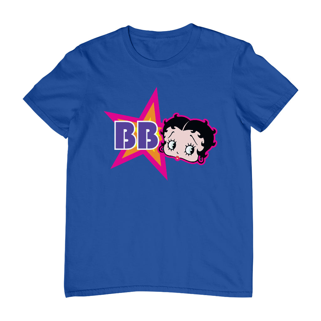 Betty Boop Hot Pink Outside Star Men's T-Shirt