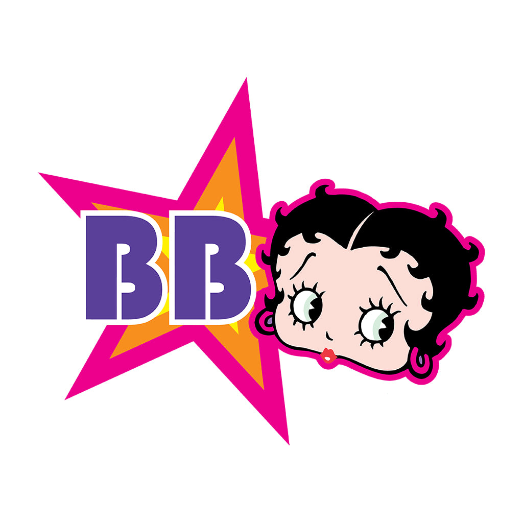 Betty Boop Hot Pink Outside Star Kids T-Shirt