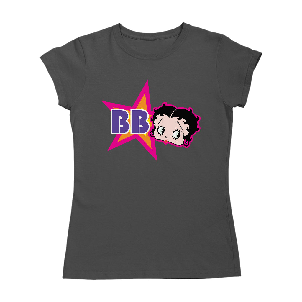 Betty Boop Hot Pink Outside Star Women's T-Shirt