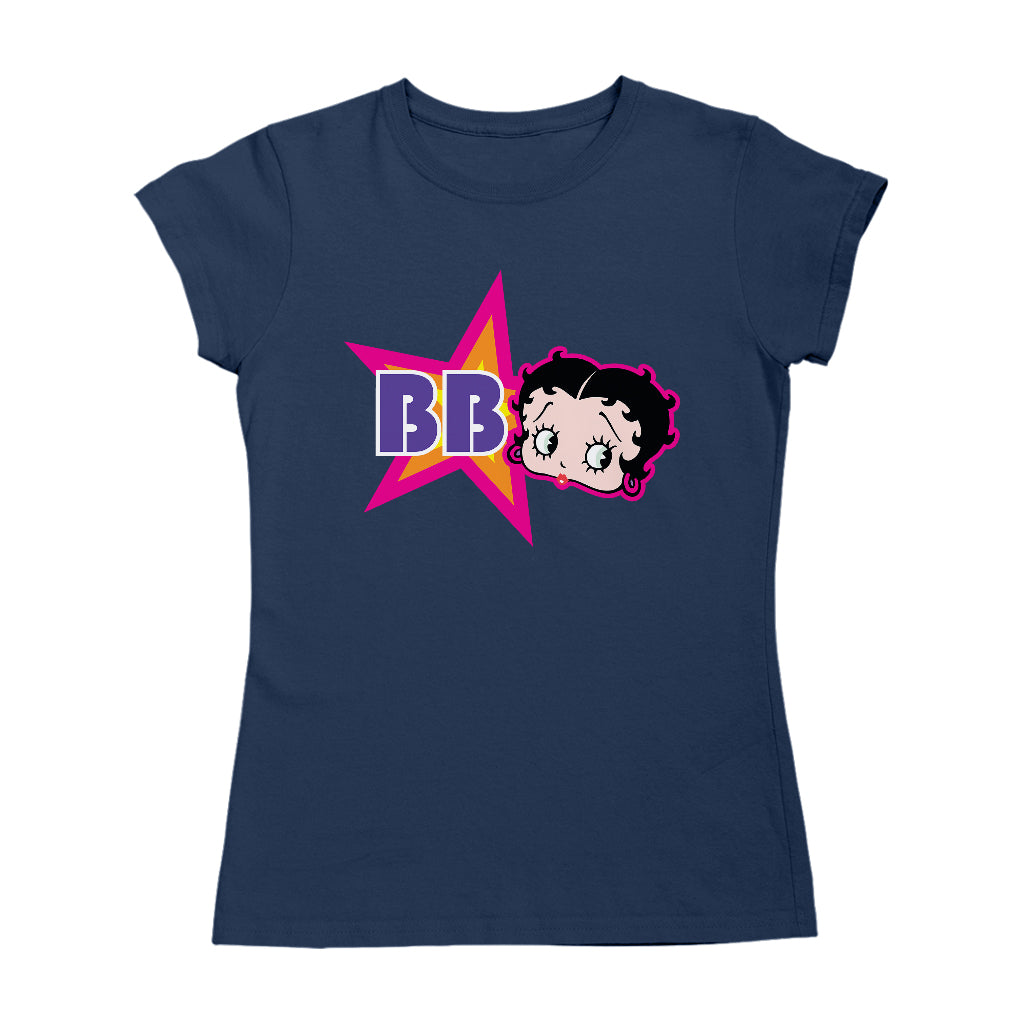 Betty Boop Hot Pink Outside Star Women's T-Shirt