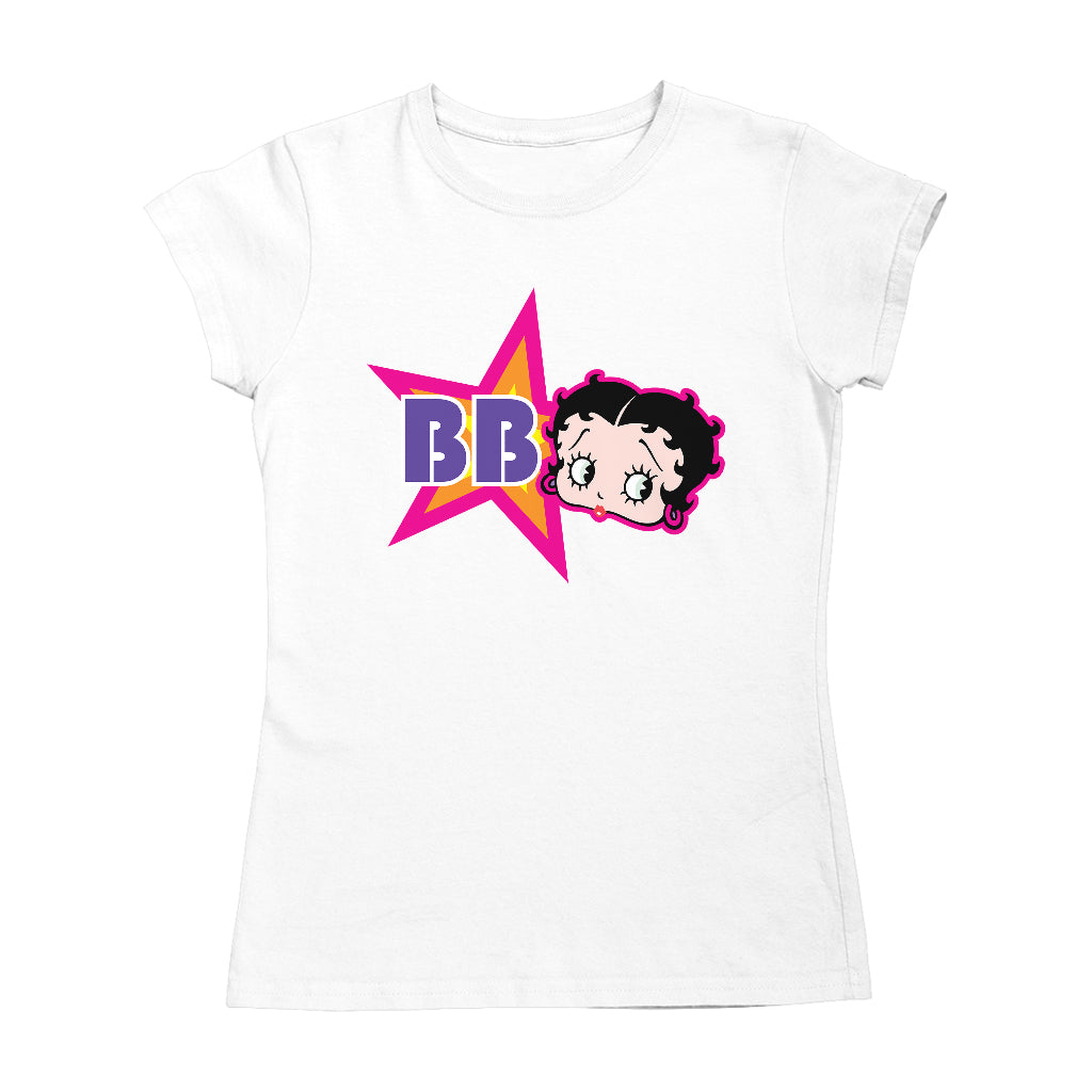 Betty Boop Hot Pink Outside Star Women's T-Shirt