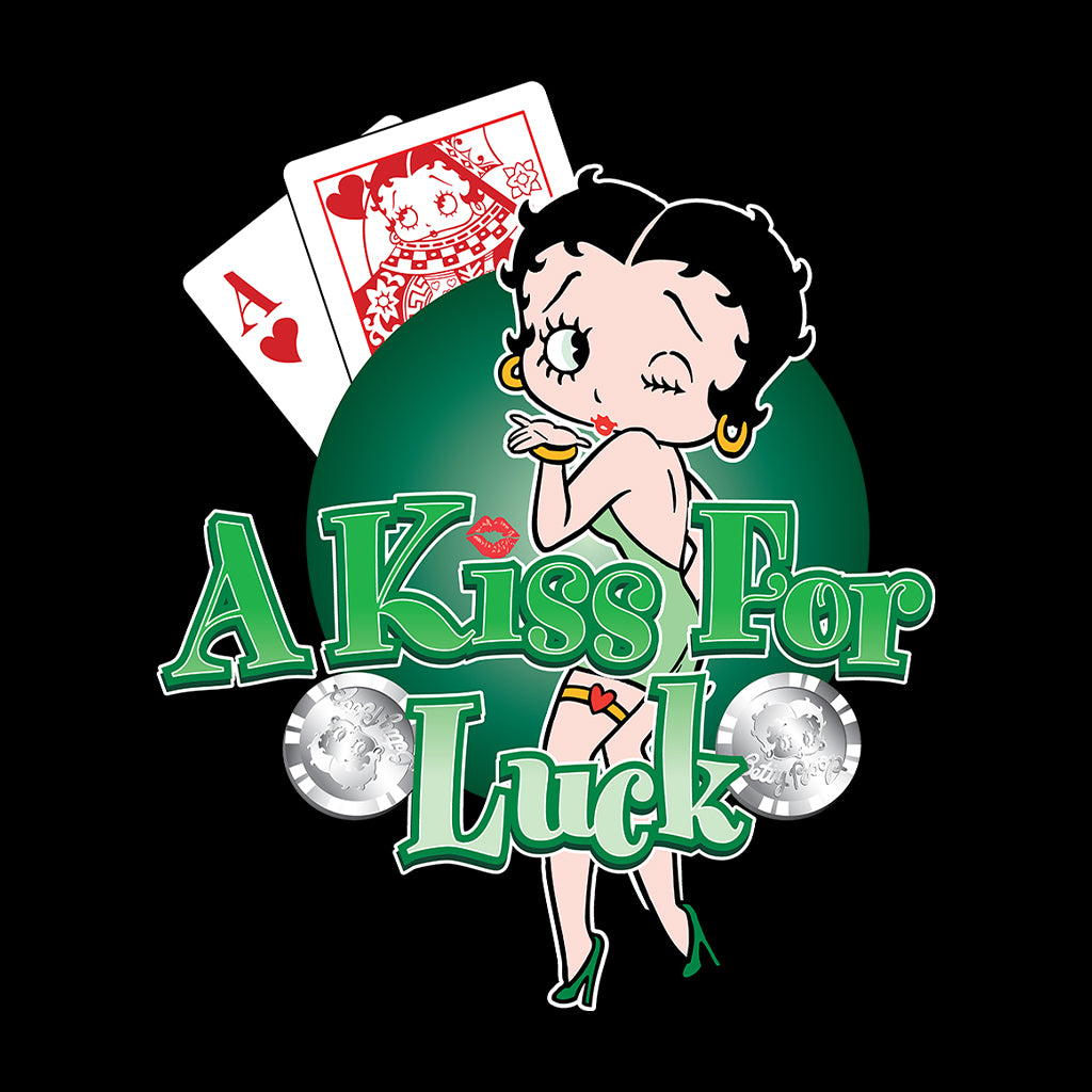 Betty Boop A Kiss For Luck Kids T-Shirt