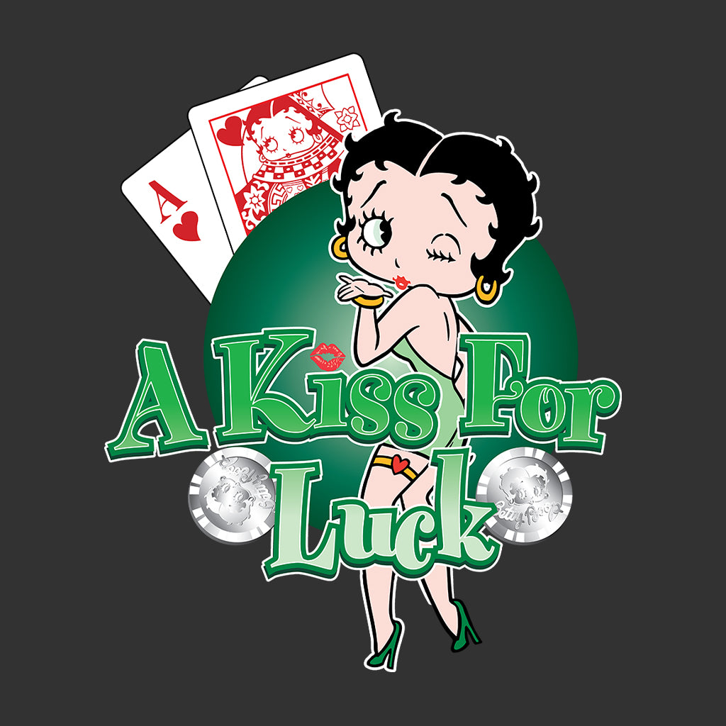 Betty Boop A Kiss For Luck Kids T-Shirt