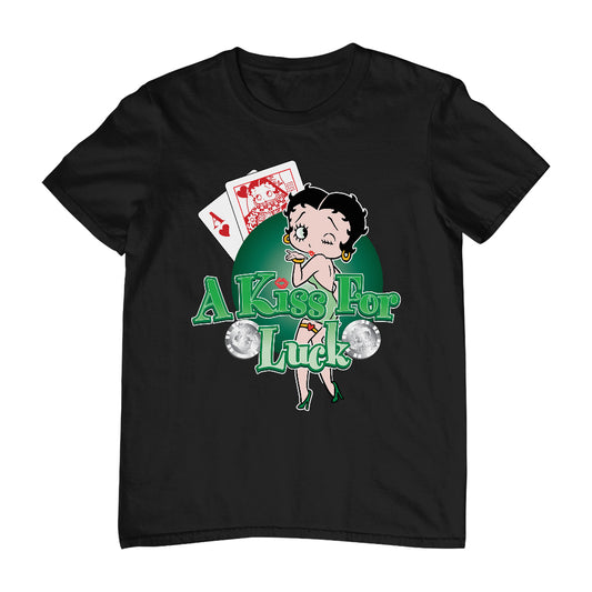 Betty Boop A Kiss For Luck Men's T-Shirt
