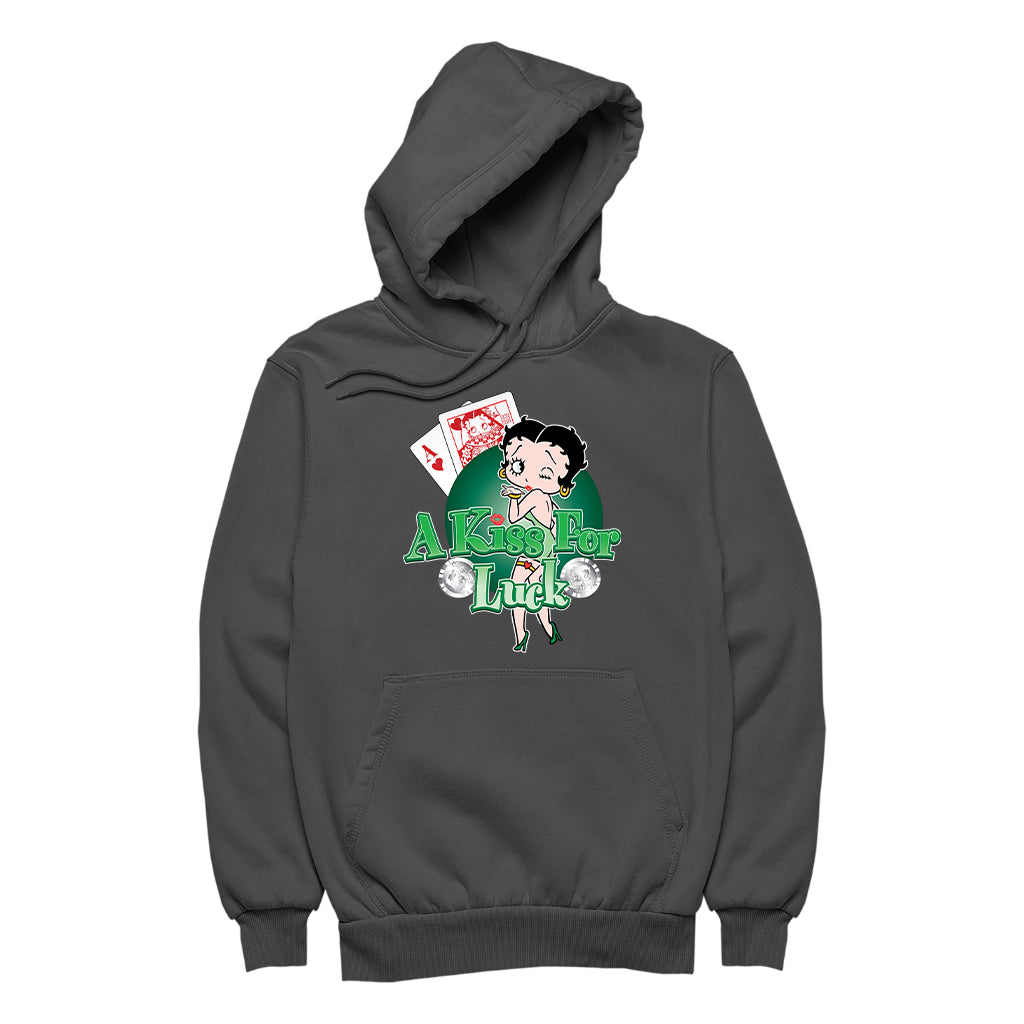 Betty Boop A Kiss For Luck Women's Hooded Sweatshirt