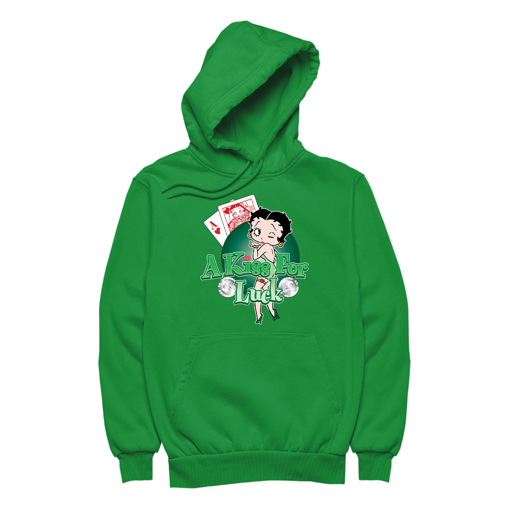 Betty Boop A Kiss For Luck Women's Hooded Sweatshirt