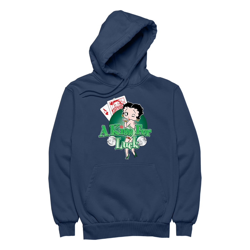 Betty Boop A Kiss For Luck Women's Hooded Sweatshirt