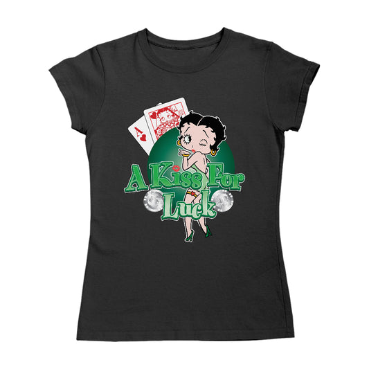 Betty Boop A Kiss For Luck Women's T-Shirt