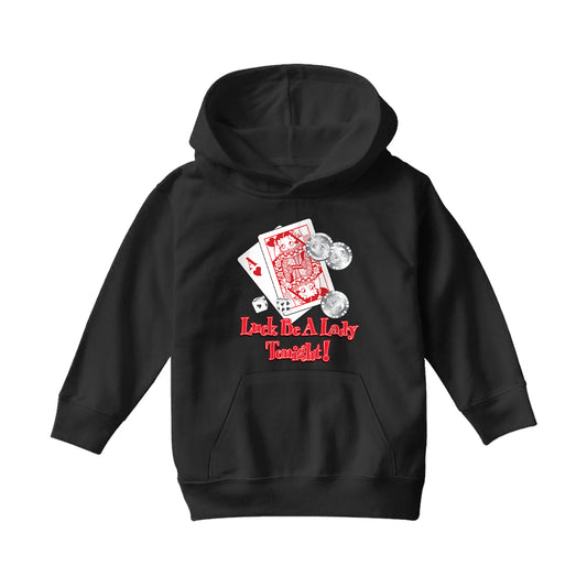 Betty Boop Luck Be A Lady Tonight Kids Hooded Sweatshirt