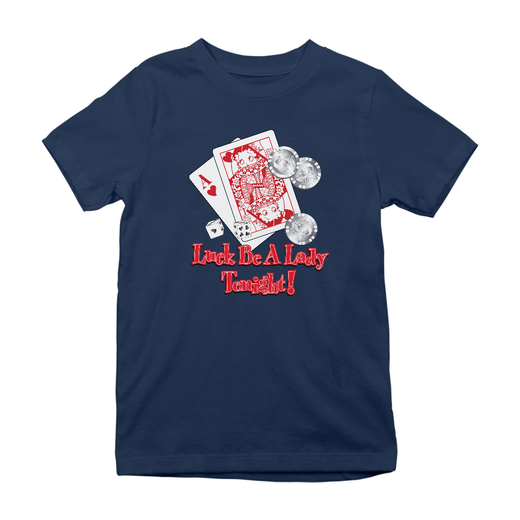 Betty Boop Luck Be A Lady Tonight Kids T-Shirt