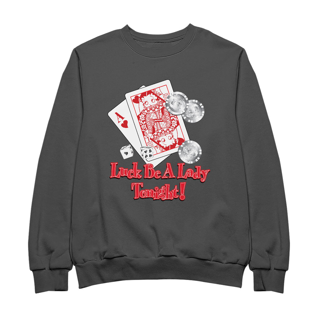 Betty Boop Luck Be A Lady Tonight Men's Sweatshirt