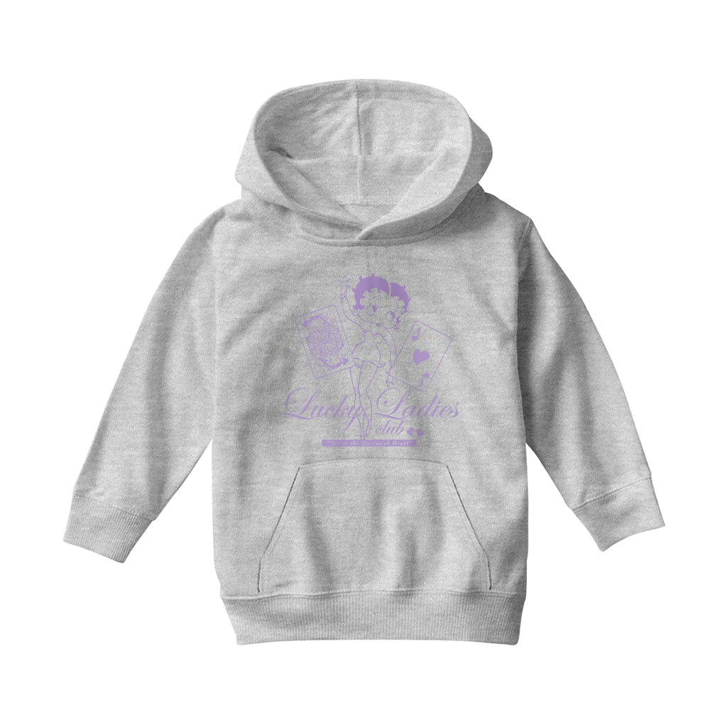 Betty Boop Lucky Ladies Club Kids Hooded Sweatshirt