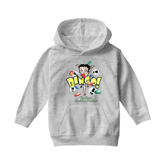Betty Boop Bingo The Great American Pastime Kids Hooded Sweatshirt