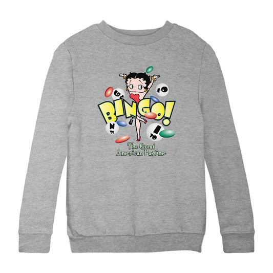 Betty Boop Bingo The Great American Pastime Kids Sweatshirt