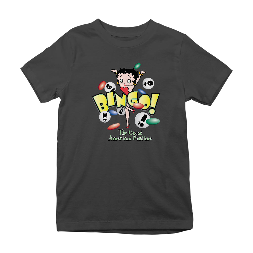 Betty Boop Bingo The Great American Pastime Kids T-Shirt