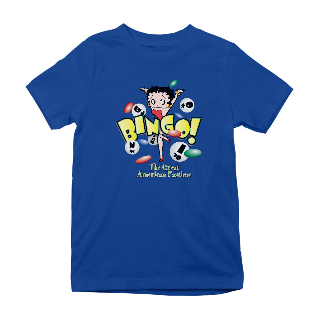 Betty Boop Bingo The Great American Pastime Kids T-Shirt
