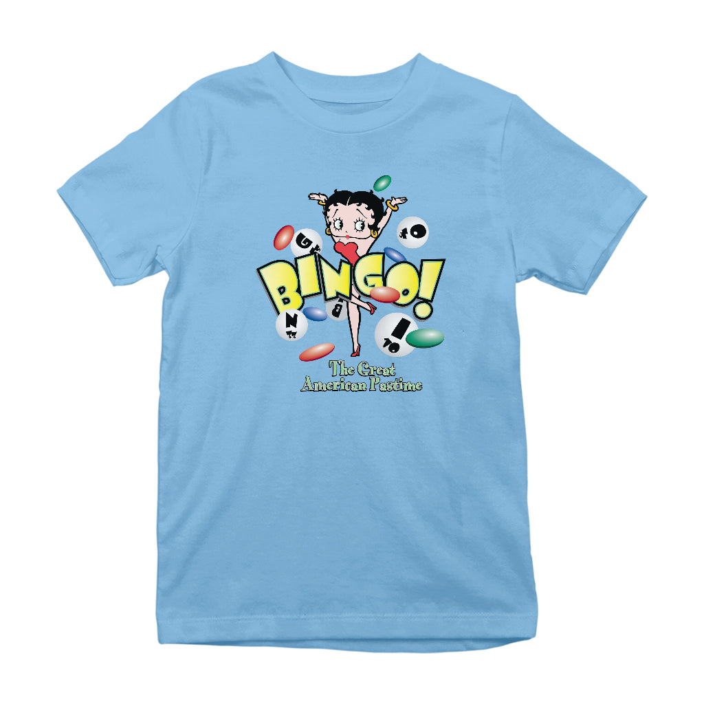 Betty Boop Bingo The Great American Pastime Kids T-Shirt