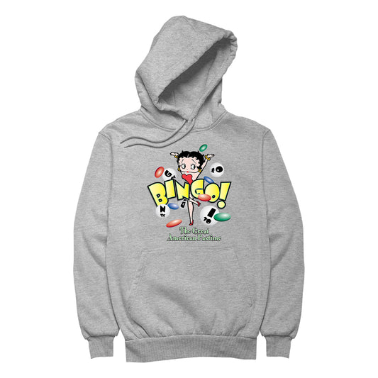 Betty Boop Bingo The Great American Pastime Men's Hooded Sweatshirt