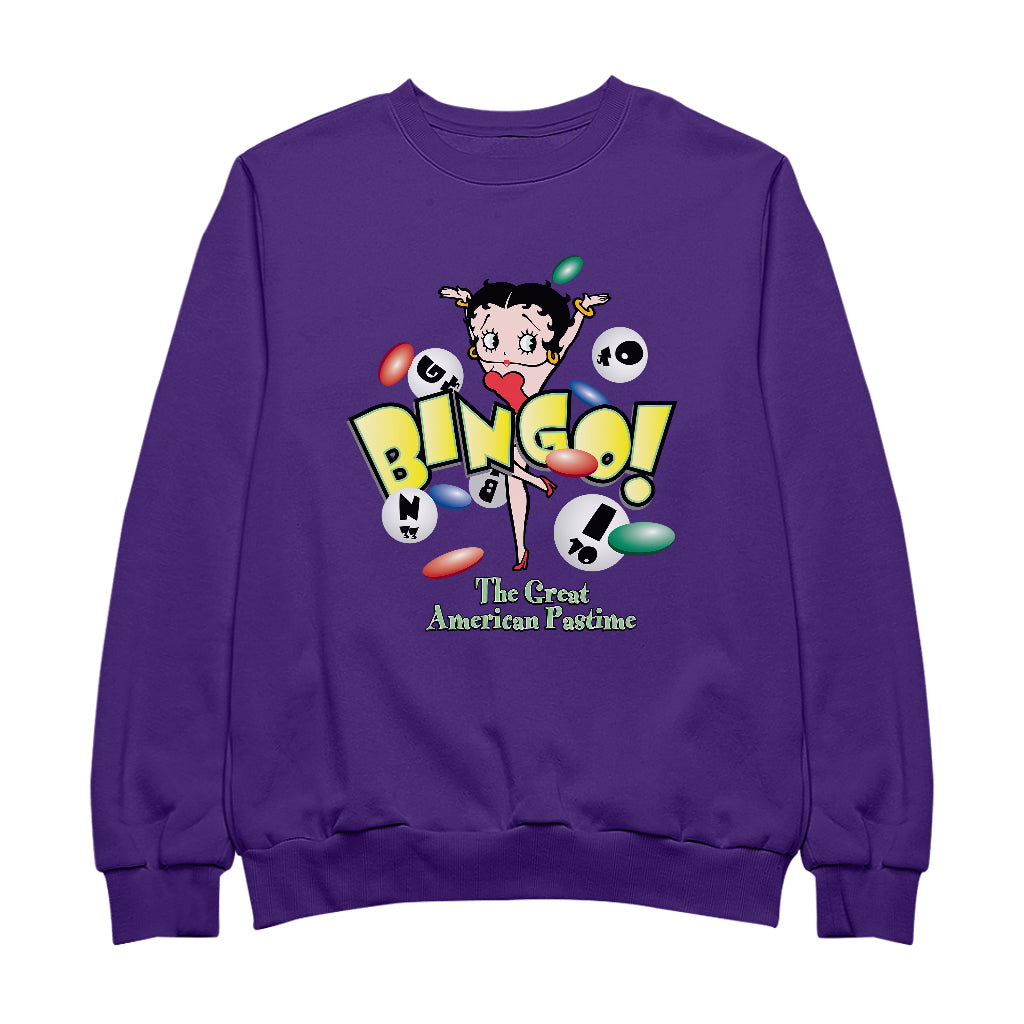 Betty Boop Bingo The Great American Pastime Men's Sweatshirt