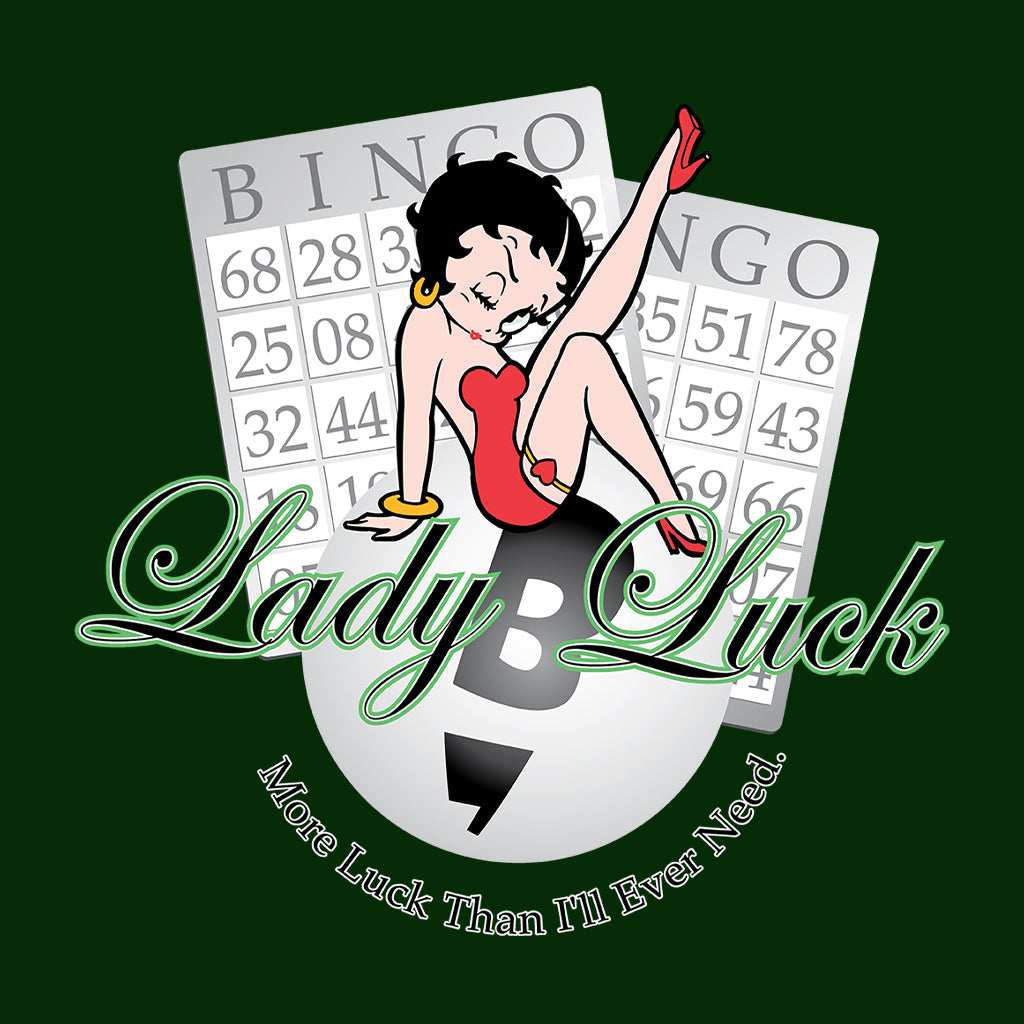 Betty Boop More Luck Than I'll Ever Need Kids Hooded Sweatshirt
