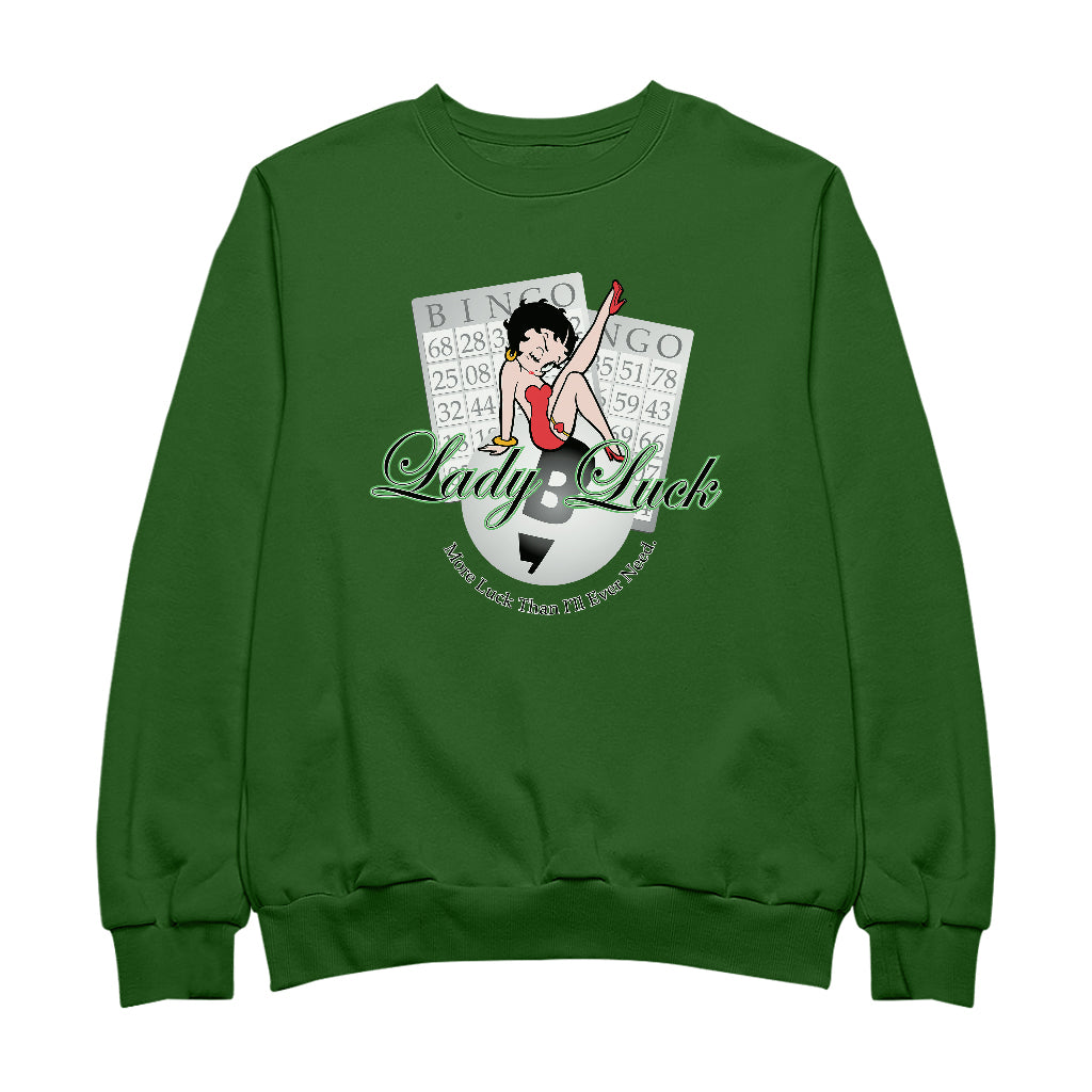 Betty Boop More Luck Than I'll Ever Need Men's Sweatshirt